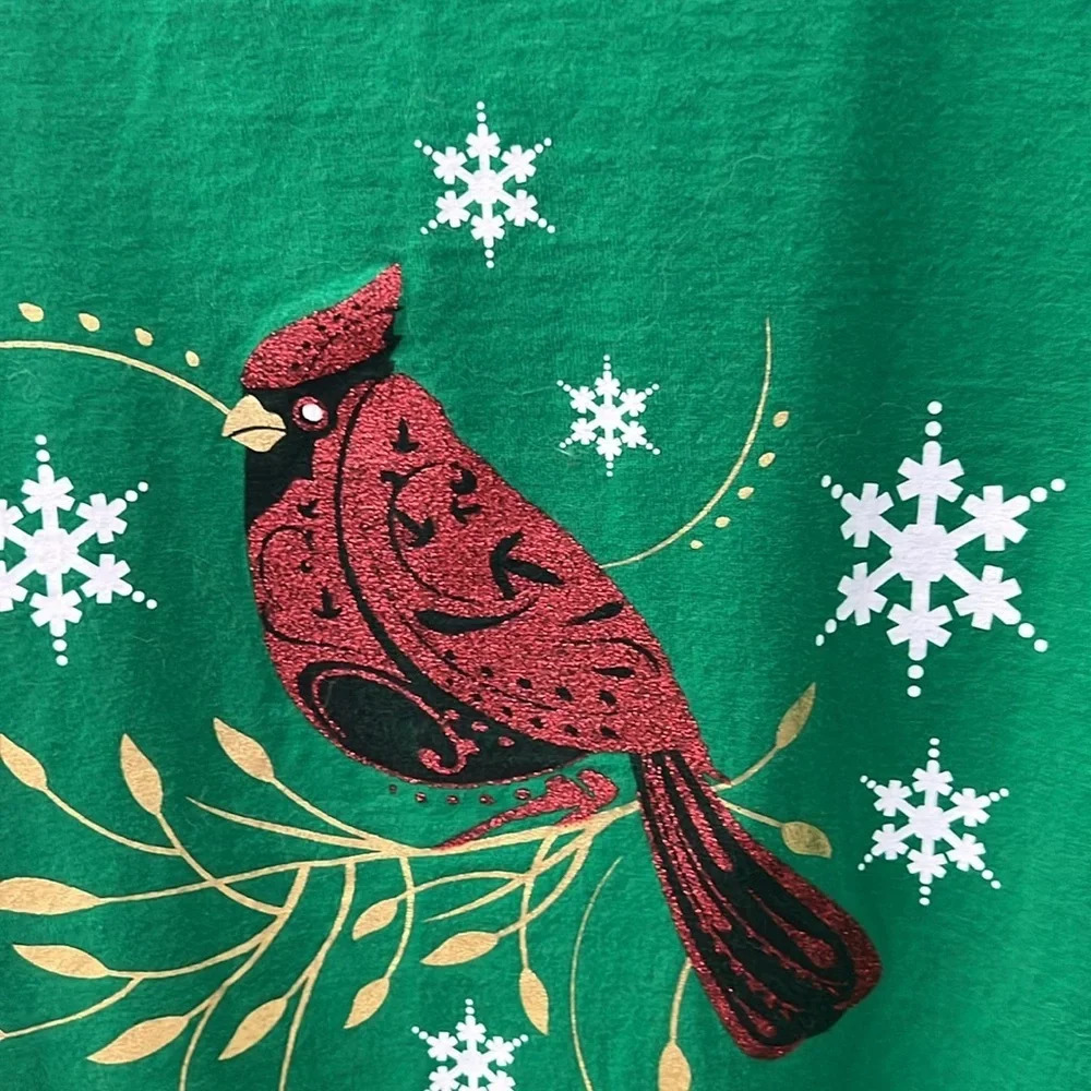 long sleeve Cardinal T shirt. Green 2X - Picture 6 of 6